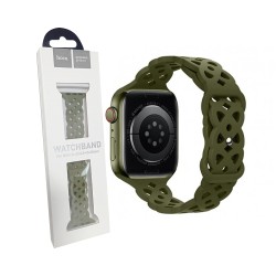 Hoco Silicone Hollow Bracelet WA09 for iWatch (42/44/45/49mm) Olive Green Hoco Silicone Hollow Bracelet WA09 for iWatch (42/44/45/49mm) Olive Green